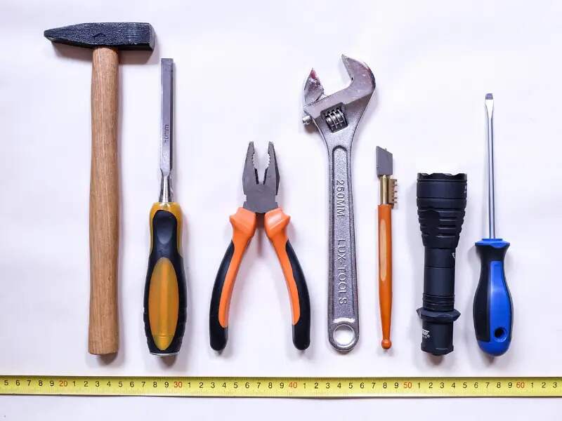 Home Tools Lined Up